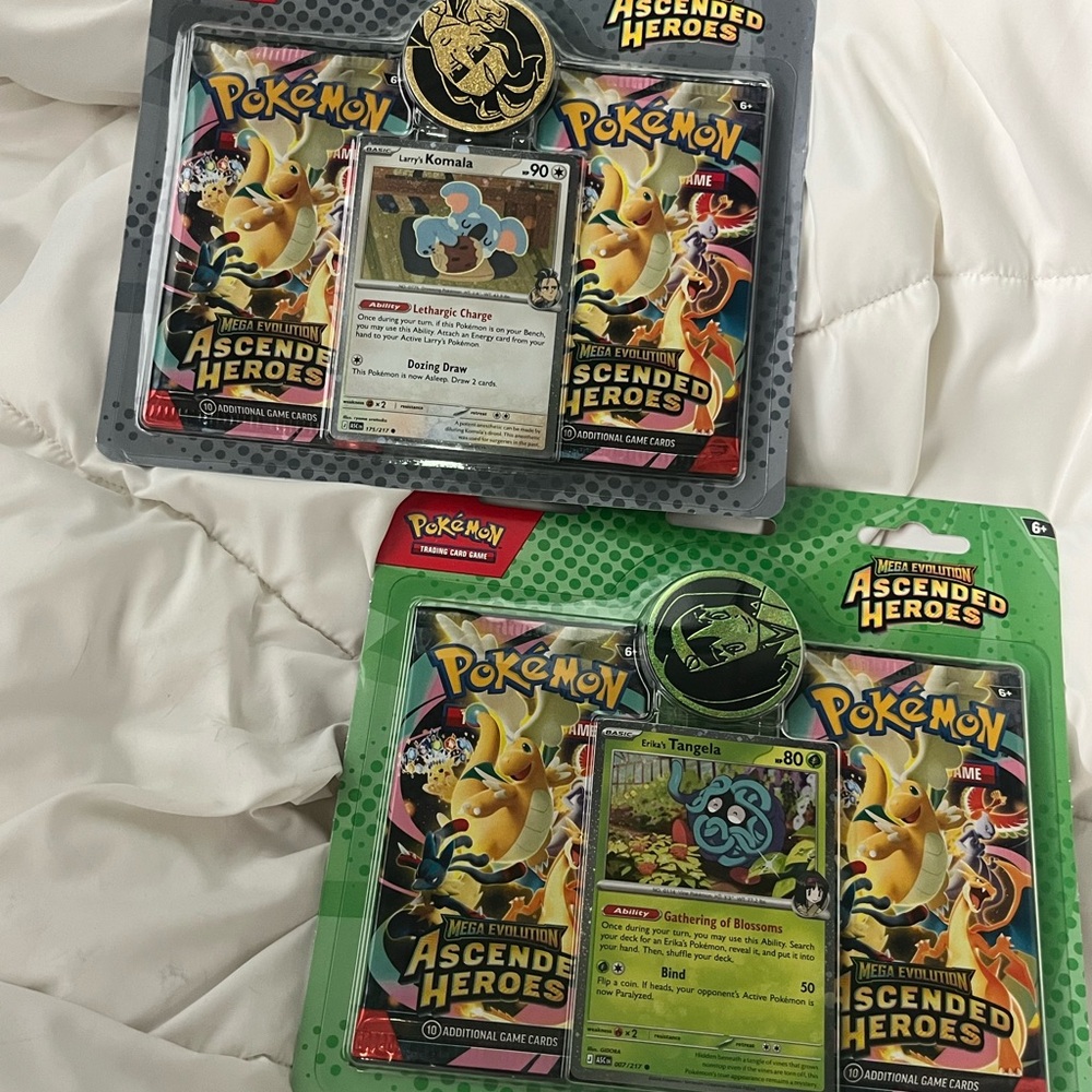 2 Pokemon Ascended Heroes Card Set with Pins